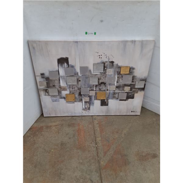 *47" x 36" Canvas Abstract Home Decor Art Piece, Cannot Ship
