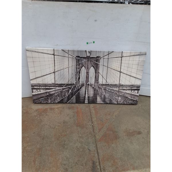*30" x 59" Brooklyn Bridge Canvas Print Home Decor Piece, Cannot Ship