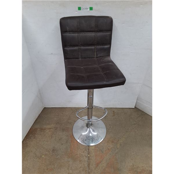 *Adjustable Pleather Bar Stool, 44" Tall, Cannot Ship