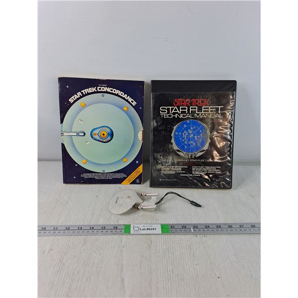Star Trek Concordance Book - 1976, Star Trek Star Fleet Technical Manual & Miniature U.SS. Enterpris