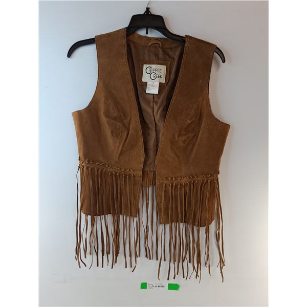 *Cripple Creek Leather Vest-L