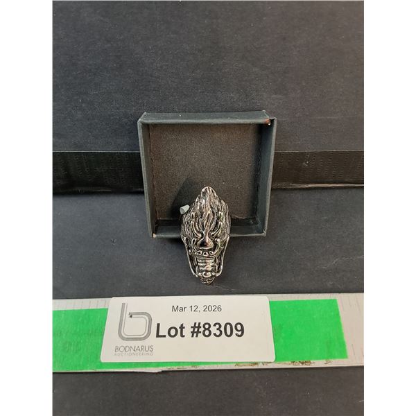 Men's Stainless Steel Chinese Pixiu Ring- Size 12