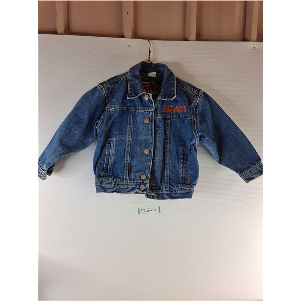 Official Harley- Davidson Motorcycle Childrens Jean Jacket- Size 5