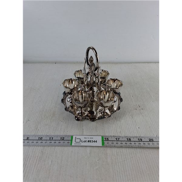 Antique Egg Holder w/ Spoons