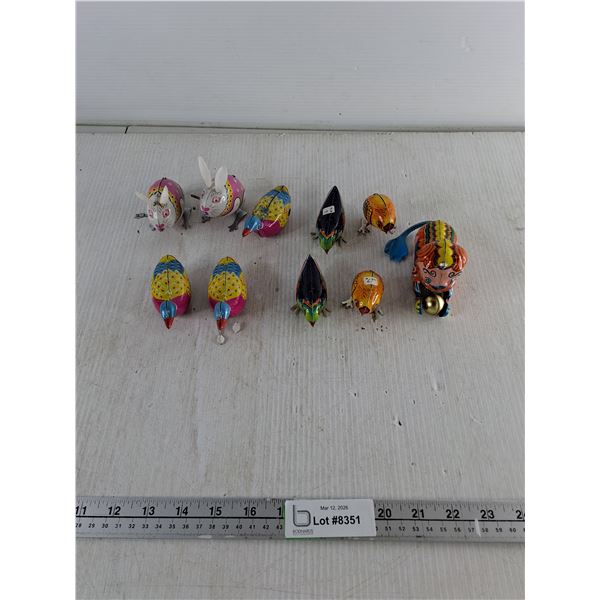 (10) Wind-Up Tin Toys- As Is