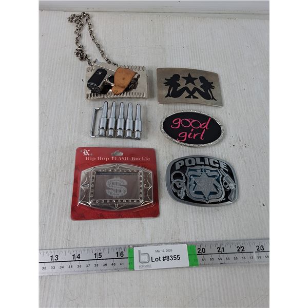 (6) Novelty Belt Buckles - As Is