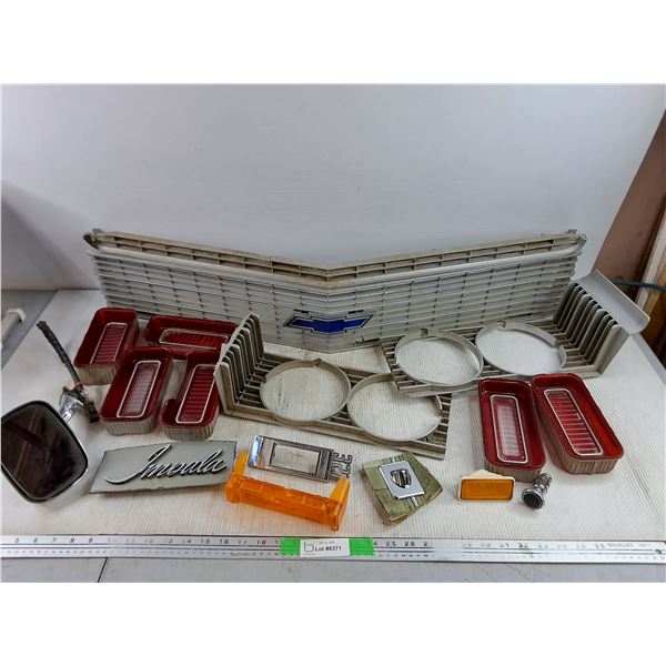 Assorted 1969 Chevrolet Impala Parts - Grill, Side Mirror, Taillights, Misc - PICK UP ONLY