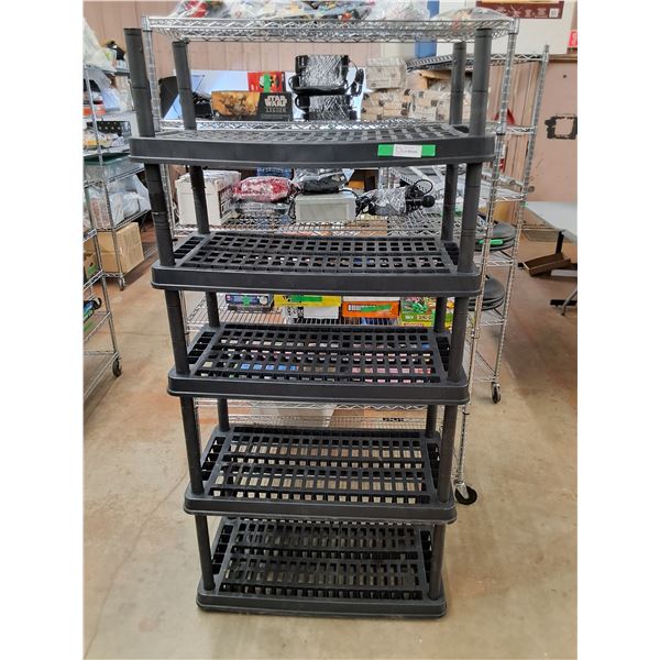 *Plastic Shelving Unit  74" x 17" x 35", PICKUP ONLY