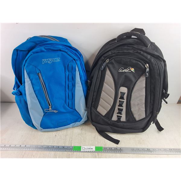 (2) Backpacks - JanSport, Arnold Palmer, 19" x 14" x 4"