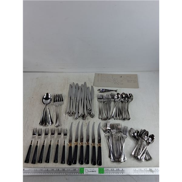 Assorted Cutlery & Vintage Fish Style Bottle Opener