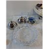 Image 3 : Assorted- Teacups,  Ashtray,  Cream/Sugar Set, Glassware, Napkins