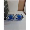 Image 2 : Assorted  - Glassware,  Colored Glass Cream/Sugar Set, Candle Holders