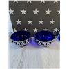 Image 3 : Assorted  - Glassware,  Colored Glass Cream/Sugar Set, Candle Holders
