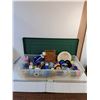 Image 1 : Assorted  - Craft Supplies (Ribbon, Etc), Bin (33 1/2" x 16" x 7")-Cannot Ship
