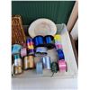 Image 2 : Assorted  - Craft Supplies (Ribbon, Etc), Bin (33 1/2" x 16" x 7")-Cannot Ship