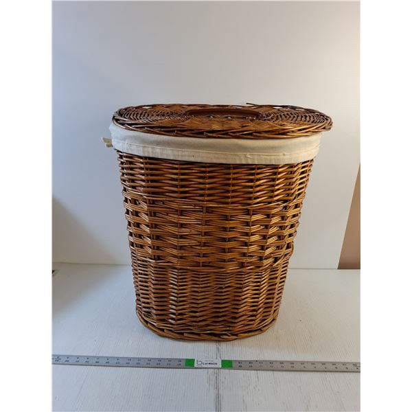 * Wicker Laundry Hamper (23" x 21" x 17")-Cannot Ship