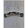 Image 2 : Assorted Glassware- Beer Glasses, Incense Holder, Tongs