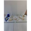 Image 1 : Assorted- Vintage Ceramic Tableware, Candle Holders,  Butter Dishes, Stain Glass,  Decor