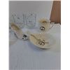 Image 2 : Assorted- Vintage Ceramic Tableware, Candle Holders,  Butter Dishes, Stain Glass,  Decor
