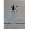 Image 1 : Vintage Cut Glass, Silver Plated Pitcher -  11 1/2" Tall