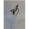 Image 3 : Vintage Cut Glass, Silver Plated Pitcher -  11 1/2" Tall