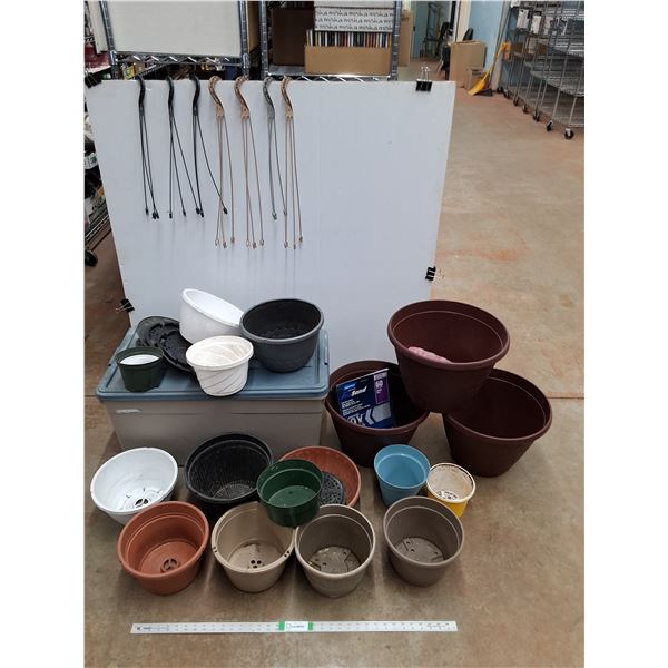 * Assorted- Planters (Various Size/Color) Storage Container w/Lid  - 31"x 17" x 16" - Cannot Ship