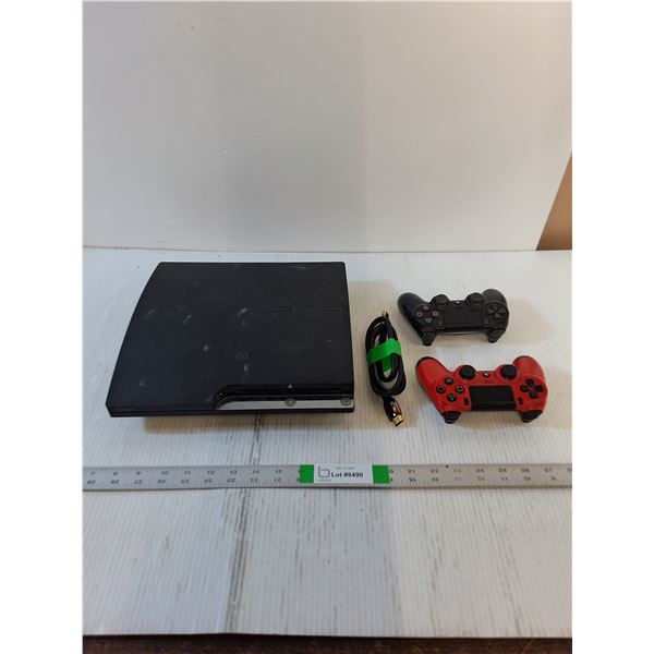 Video Games - PS3 - Powers On (1) 3' HDMI Cable (2) PS4 Controllers - As Is