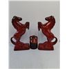 Image 4 : Assorted Decor - Plate, Jug, Horse Sculptures 9" Tall