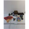 Image 1 : Assorted  - Digital Camera (Fuji), Vintage Rocket Pinball (As is), Wallet, Decor, Misc.