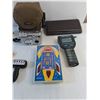 Image 2 : Assorted  - Digital Camera (Fuji), Vintage Rocket Pinball (As is), Wallet, Decor, Misc.