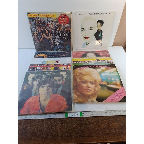 (10) Vintage Vinyl Records  - Assorted  - Eurythmics, Dolly Parton,  Misc.