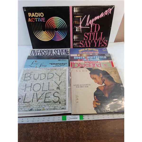 (10) Vintage Vinyl Records  - Assorted  - Julian Lennon, Sade, Whittaker, Misc.