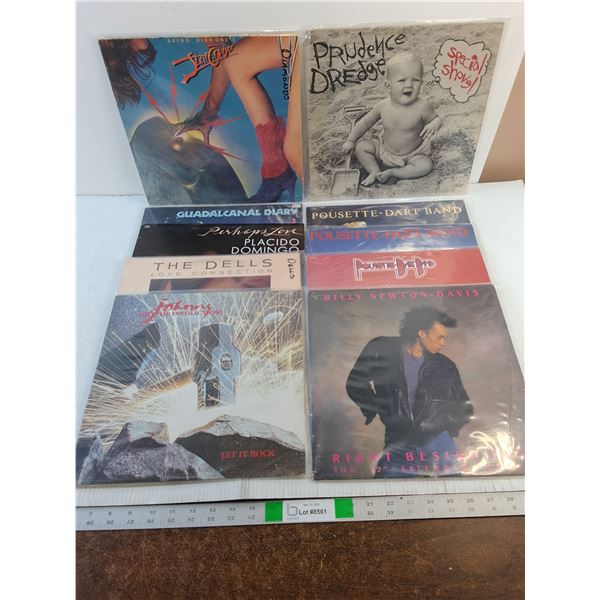 (10) Vintage Vinyl Records  - Assorted  - StarCruiser, Prudence Dredge, The Dells, Pousette-Dart Ban