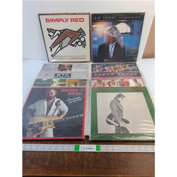 (10) Vintage Vinyl Records  - Assorted  - Gino Vanelli, Simply Red, Barry White, Misc.