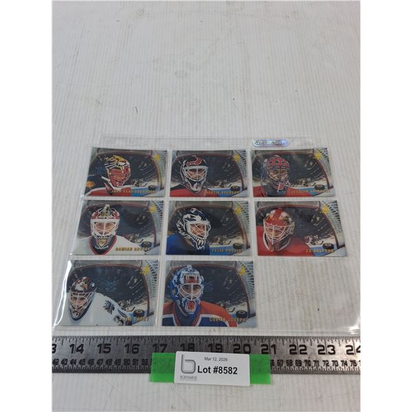 (8) Assorted NHL Hologram Goalie Cards, Felix Potvin, Martin Brodeur, misc, Cannot Guarantee Authent