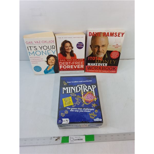 Gail Vaz-Oxlade & Dave Ramsey Books & Mindtrap Game- Sealed