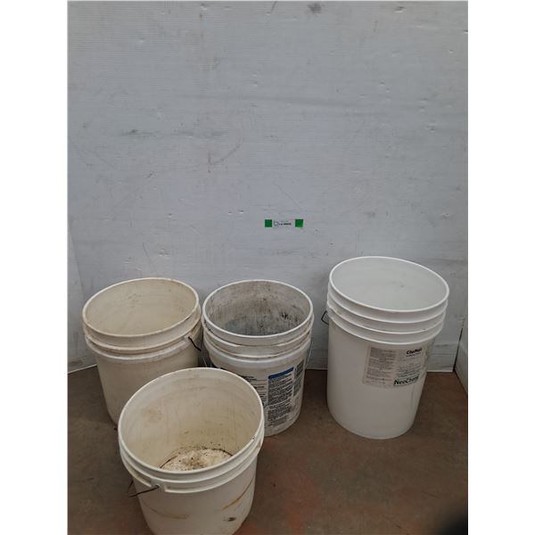 *(3) 5 Gallon Buckets, (1) 3 1/2 Gallon Bucket. Cannot Ship
