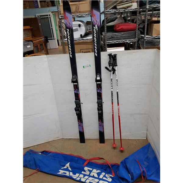*Rossignol Torsion Box Carbon Skis (178cm), w/ Poles and bag. AS IS - Cannot Ship