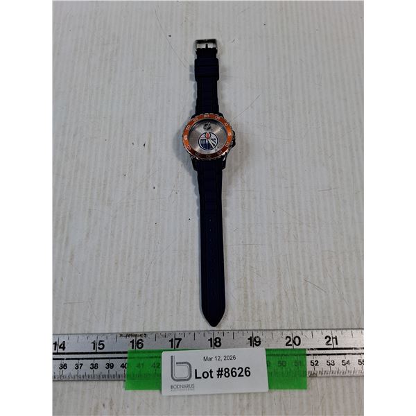 Edmonton Oilers NHL Wrist Watch, As Is