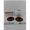 Image 1 : Ceramic Butter Dish & Planter 5", (2) Lids