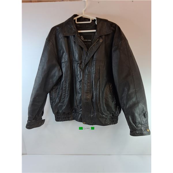 *Men's Midland Leather Jacket- XL, Broken Zipper