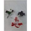 Image 9 : Brass Owl, (3) SIlk Flowers, Trinket Boxes