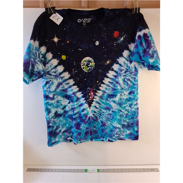 (1) T-Shirt  - Tie-Dye 'Planet' Design (Size 2XL)
