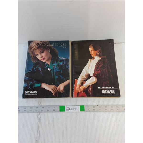 (2) Vintage  - Sears Catalogues (1986 Fall/Winter & 1987 Fall/Winter)