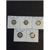 Image 2 : (5) Canadian Dime (80% Silver) 1940 thru 1944