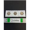 Image 1 : (3) Canadian Quarters (80% Silver) 1943 thru 1945