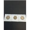 Image 2 : (3) Canadian Quarters (80% Silver) 1943 thru 1945