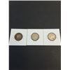 Image 3 : (3) Canadian Quarters (80% Silver) 1943 thru 1945