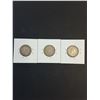Image 3 : (3) Canadian Quarters (80% Silver) 1940 thru 1942