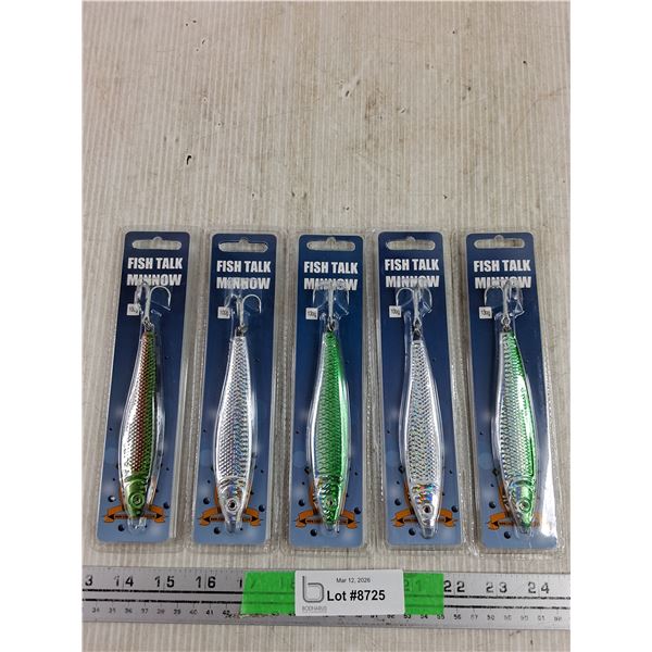 (5) Fish Talk Minnow Lures - New